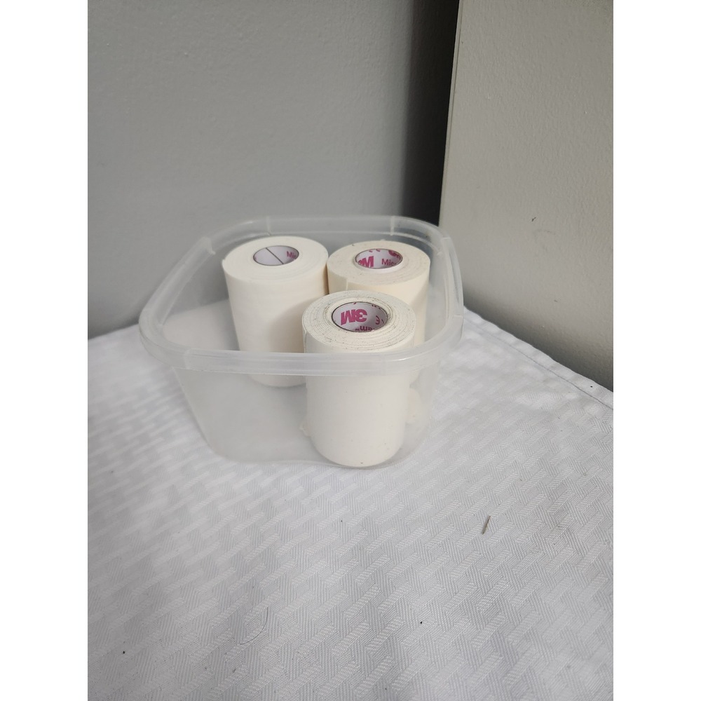 3M Microfoam Surgical Medical Tape White Stretch Foam Rolls Lot of 3